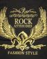 Preview: Herren T-Shirt "ROCK" gold Aufdruck