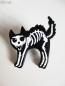 Preview: Anstecker Pin "Skelett Cat" Metall Brosche