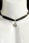 Preview: Schwarzes Gothic Halsband mit Pentagramm