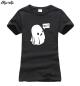 Preview: Damen T-Shirt Baumwolle Aufdruck "Boo?"