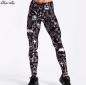 Preview: Black Leggings "Halloween Style" 3D Bild Hose