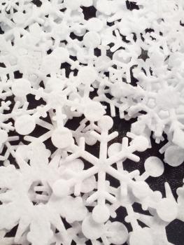 25 kleine Filz Schneeflocken