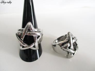 Herrenring "Pentagramm Power" Silber