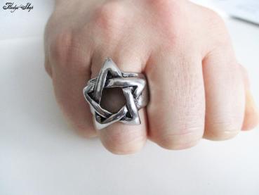 Herrenring "Pentagramm Power" Silber