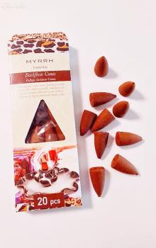 Blackflow Cones 20 Stück MYRRH - Rückflussräucherkegel