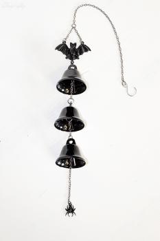 Windspiel Fledermaus-Glocken mit Spinne