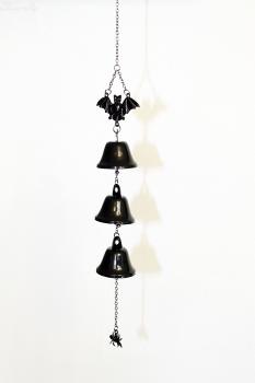 Windspiel Fledermaus-Glocken mit Spinne