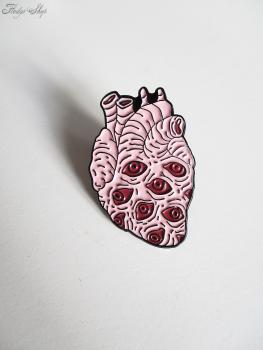 Anstecker Pin "Seeing Heart" Metall Brosche