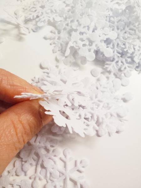25 kleine Filz Schneeflocken