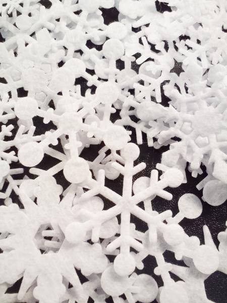 25 kleine Filz Schneeflocken