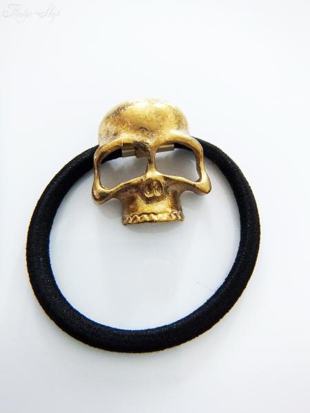 Totenkopf Haargummi Metall Skull