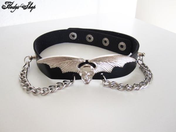 Halsband "Flying Skullmetal" Biker Halsschmuck