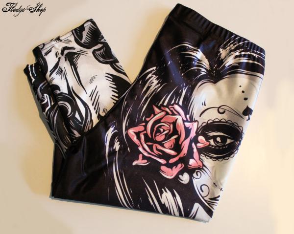 Fantasy Leggings "Rose Lady" 3D Bild