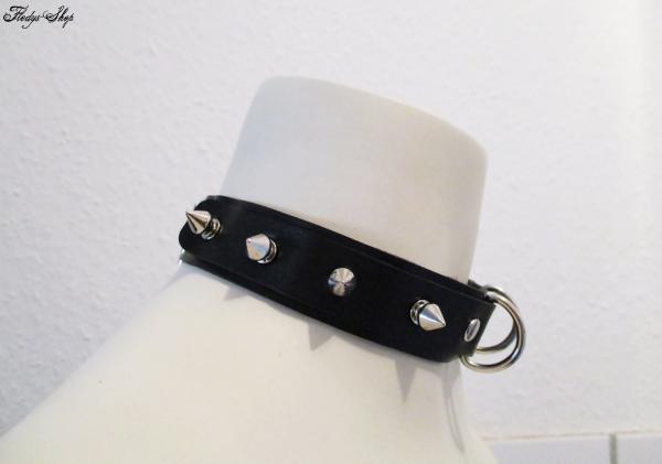 Nieten Halsband "black fetish rivets"