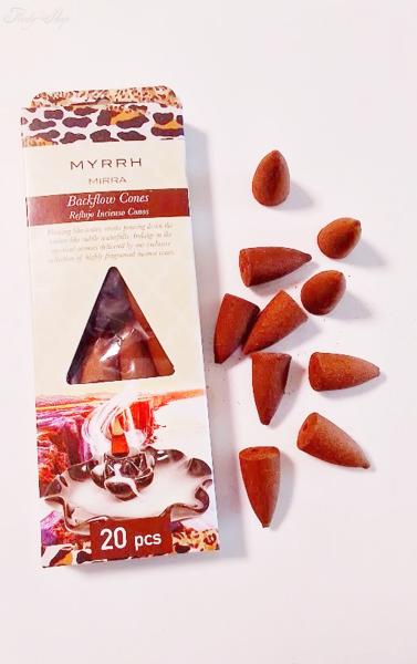 Blackflow Cones 20 Stück MYRRH - Rückflussräucherkegel