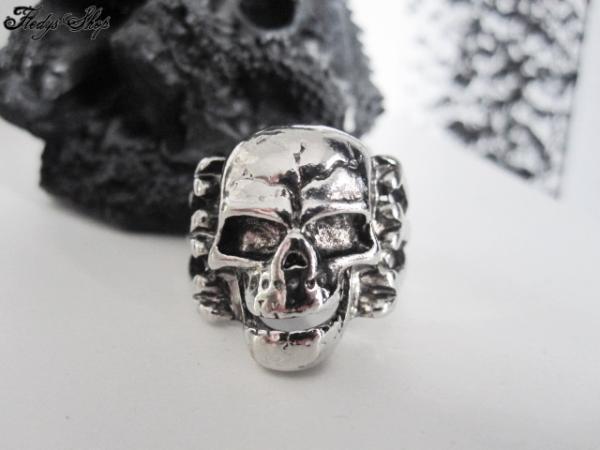 silber Totenkopfring