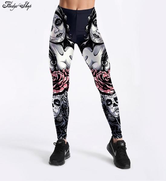 Fantasy Leggings "Rose Lady" 3D Bild