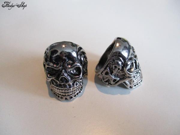 Herrenring Skull Power Silber