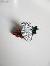 Anstecker Pin "Floral Heart" Metall Brosche