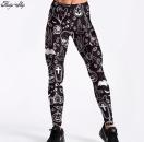 Black Leggings "Halloween Style" 3D Bild Hose