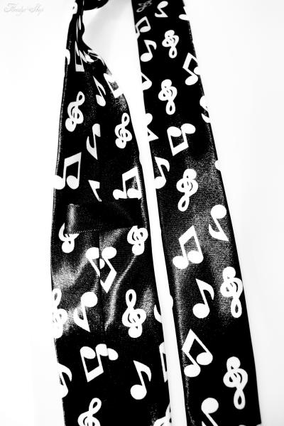 Krawatte schwarz Noten Design