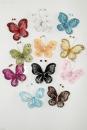 11 Deko Schmetterlinge mit Strass